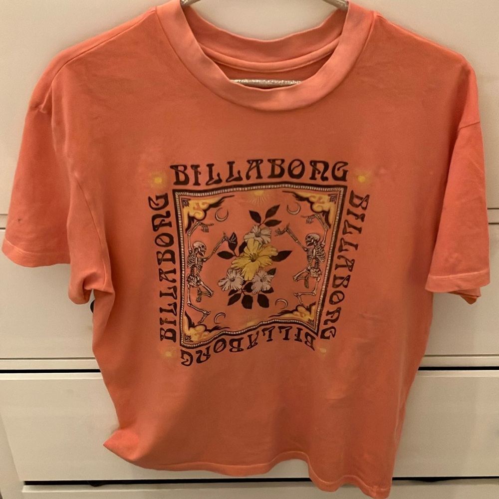 Upcycled billabong tee shirt new with imperfections